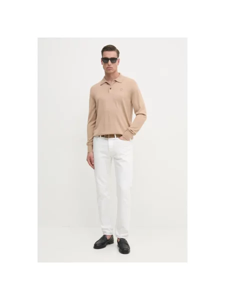 Sweter Bally wełniany beżowy