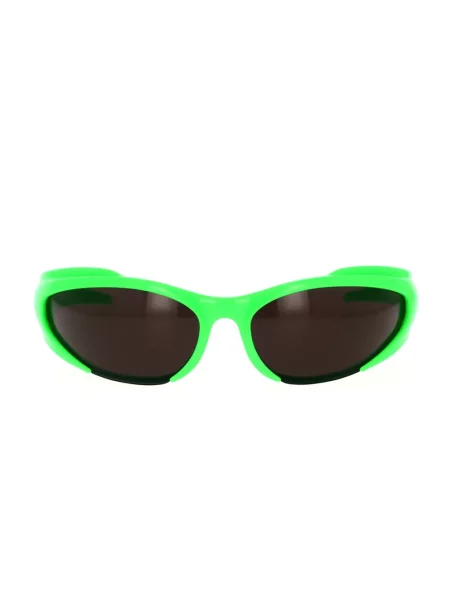 Lniane okulary przeciwsłoneczne Balenciaga zielone