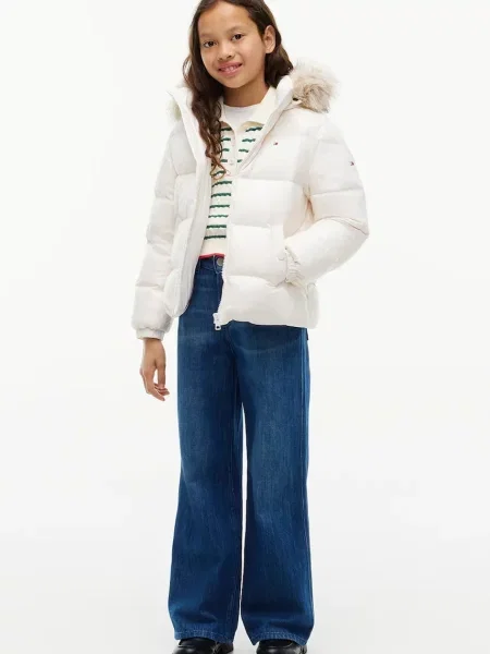 Tommy Hilfiger пухено яке за деца бяло