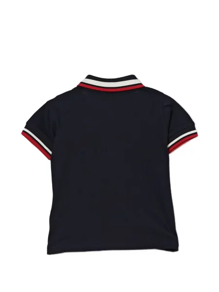 Koszulka polo dziecięca Moncler Enfant niebieska