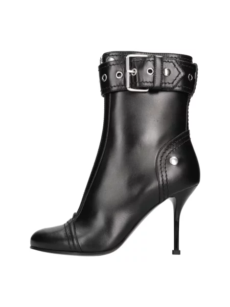 Botki Alexander Mcqueen skórzane czarne