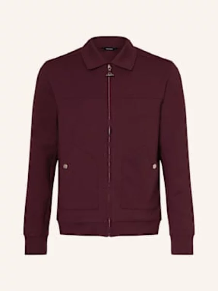 Reiss Svrchní Košile Newland tmavě červená