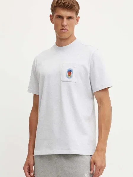 Тениска adidas Originals с меланжов десен сиво