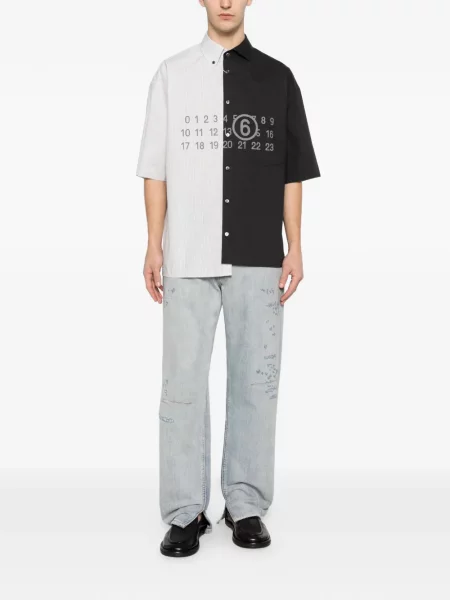 Traperice Mm6 Maison Margiela s izlizanim efektom plava