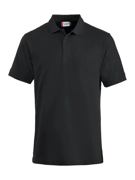 Clique Polo Lincoln z czesanego bawełny – black czarny