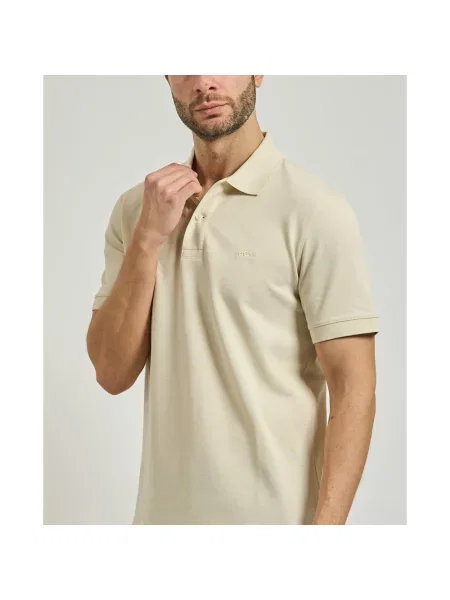 BOSS Polo Pallas Biały beżowa