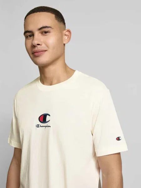 T-shirt z wyhaftowanym logo Champion biała
