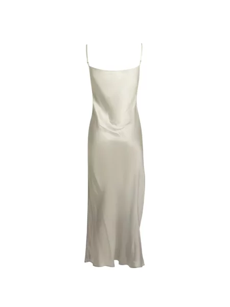Rochie maxi Sleep No More de mătase gri
