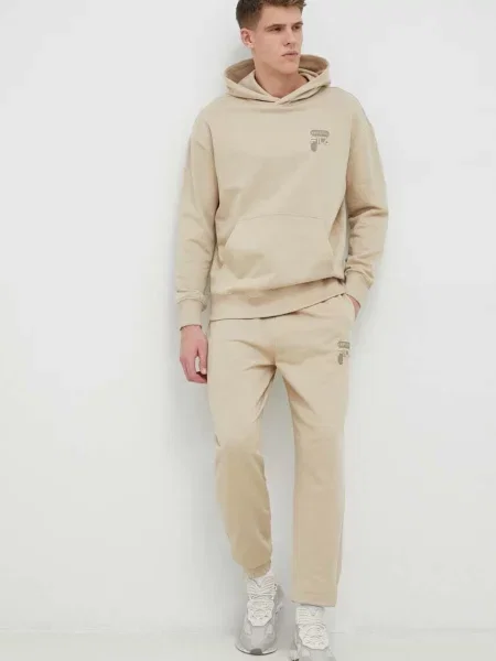 Bluza z kapturem Fila beżowa