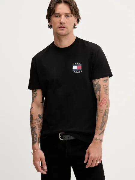 Тениска Tommy Jeans черно