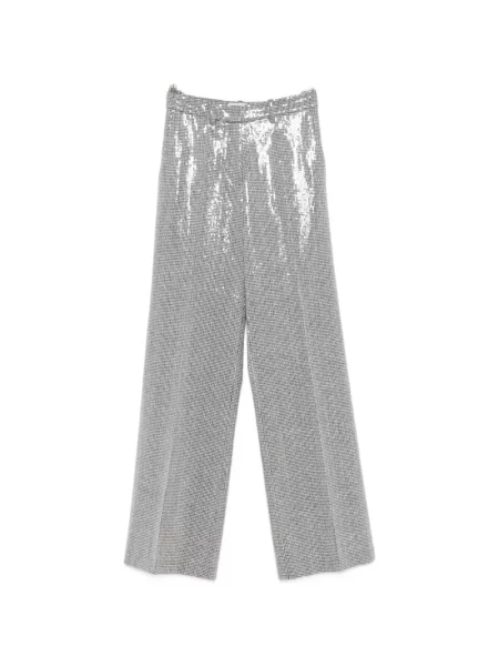 Pantaloni Ermanno Firenze cu paiete cu model pepito gri