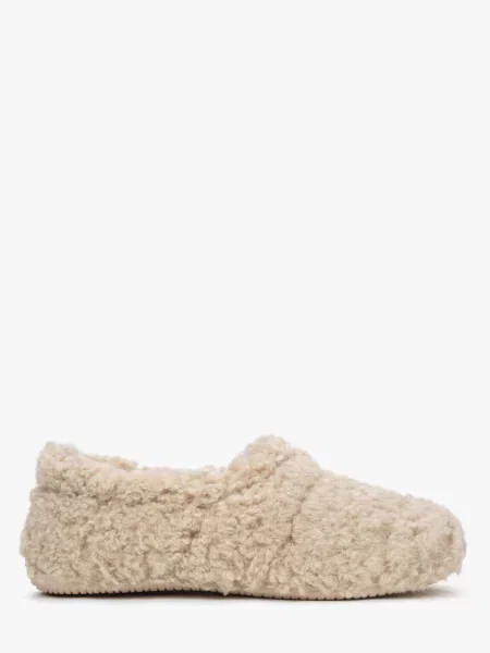 Капці Estro штучне хутро бежевий