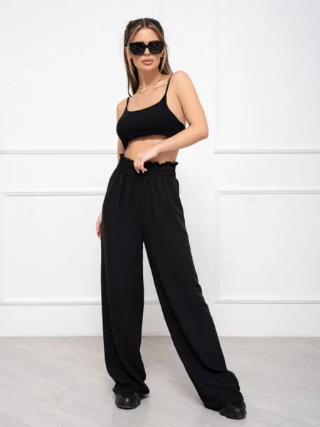 ISSA Plus Штани повсякденні Льон чорний