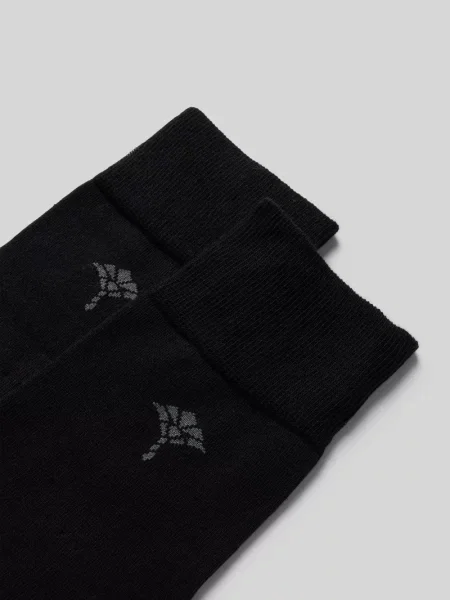 Skarpety JOOP! Collection;Mieszanka bawełny ekologicznej z dodatkiem streczu;Zestaw 2 szt.;Nadruk z logo;Elastyczne prążkowane ściągacze czarne
