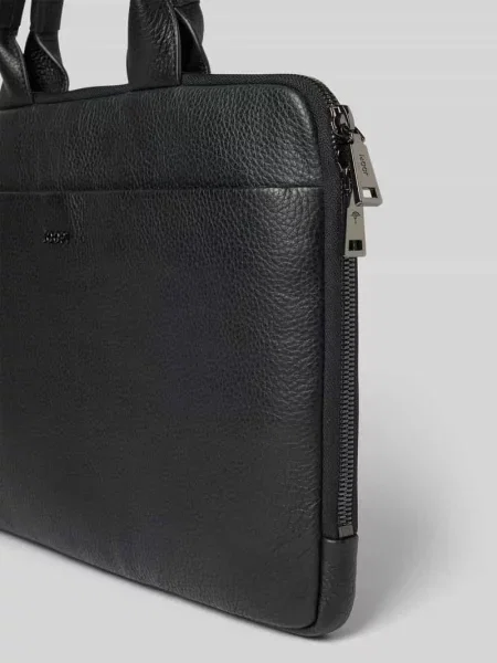 Torba na laptop ze skóry z uchwytem model Cardona Samu' Joop! Collection czarna