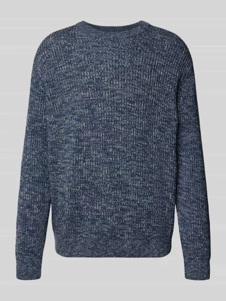 Sweter z imitacją dzianiny Selected granatowy