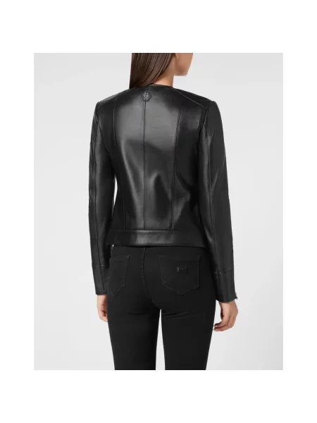 Kurtka skórzana Philipp Plein czarna