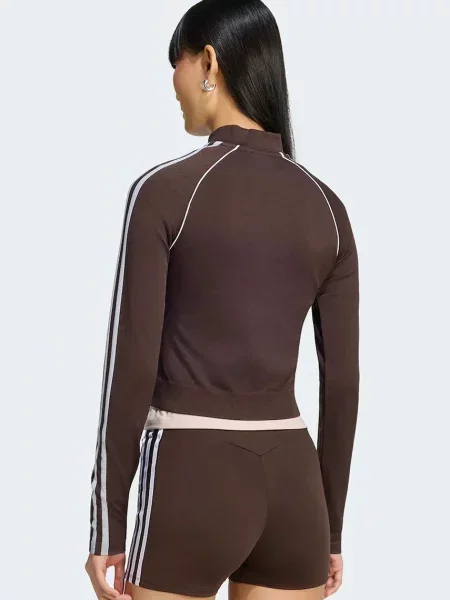 Adidas Originals mikina na dámska Essentials Seamless hnedá