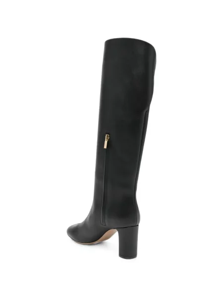 Botine Ferragamo din piele cu cataramă negru