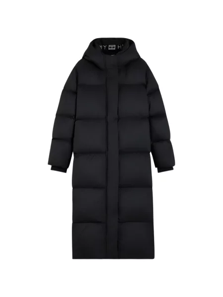 Palton Tommy Hilfiger cu glugă negru