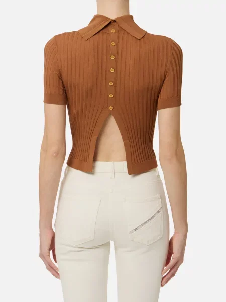 Топ Elisabetta Franchi коричневый