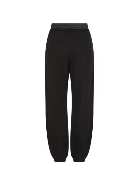 Pantaloni Moncler alergare cu autograf negru