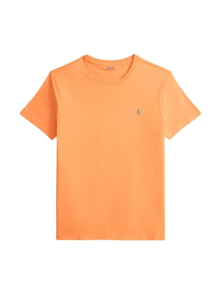 T-shirt o kroju regular fit z czystej bawełny Polo Ralph Lauren pomarańczowa