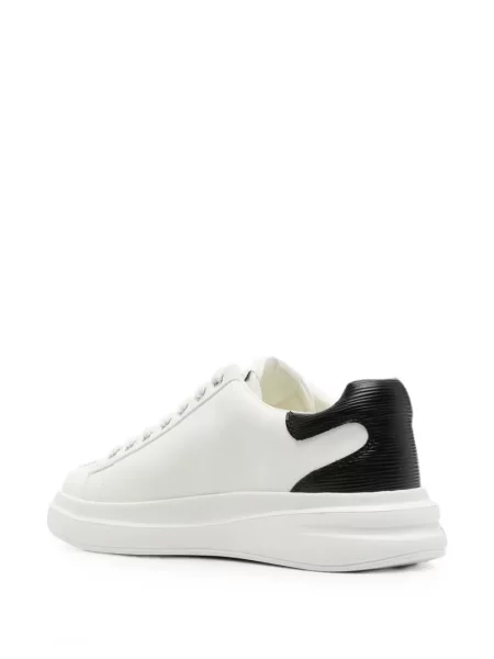 Sneakerși Guess din piele alb