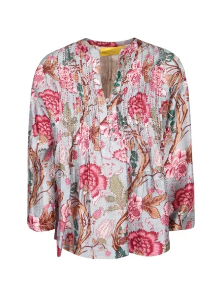 Bluză Philippa 1970 cu model floral cu imagine roz