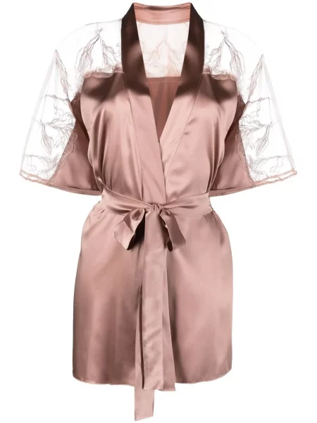 Халат Fleur Of England с дантела розово