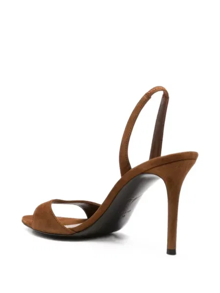 Sandale Giuseppe Zanotti din piele de căprioară slingback maro