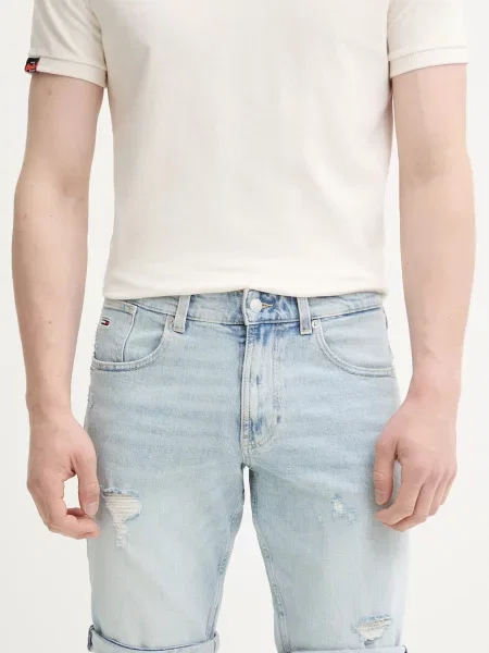 Дънков къс панталон Tommy Jeans синьо