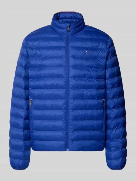 Kurtka pikowana o kroju regular fit ze stójką Tommy Hilfiger niebieska