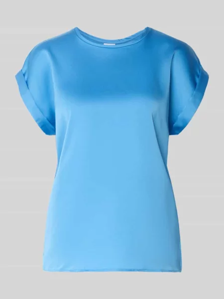 T-shirt z okrągłym dekoltem model „ELLETTE” Vila niebieska