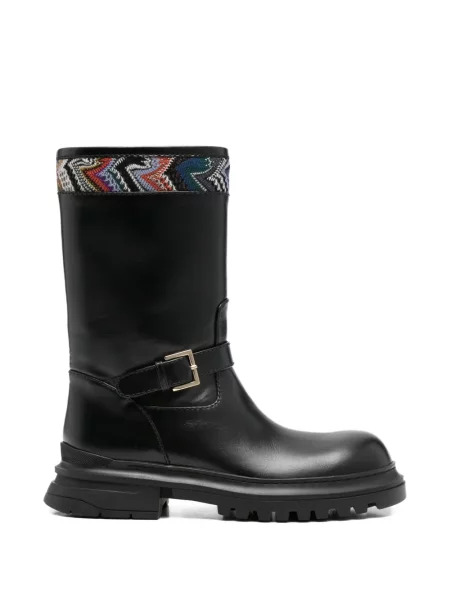 Botine Missoni cu cataramă negru