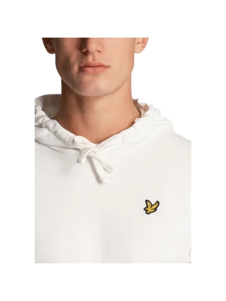 Hanorac cu glugă Lyle & Scott alb