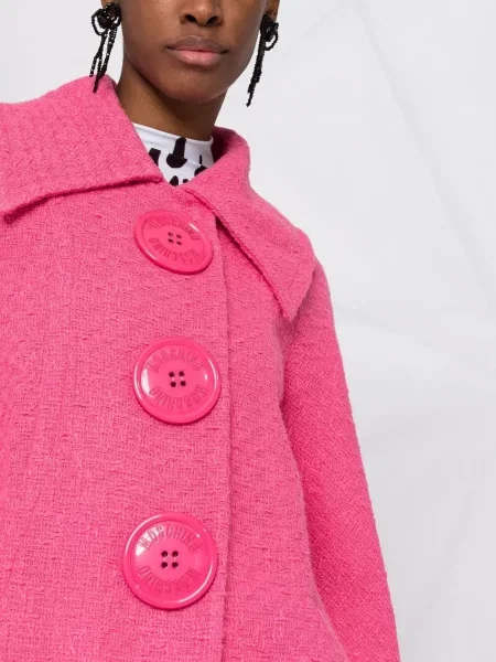 Palton Moschino din tweed roz