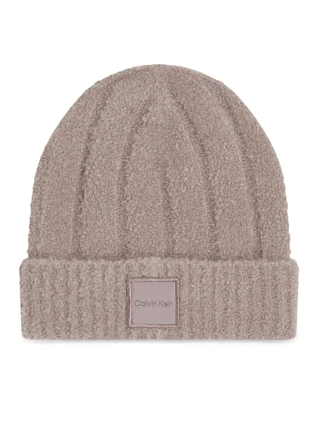 Calvin Klein Čiapka Modern Patch Chunky béžová