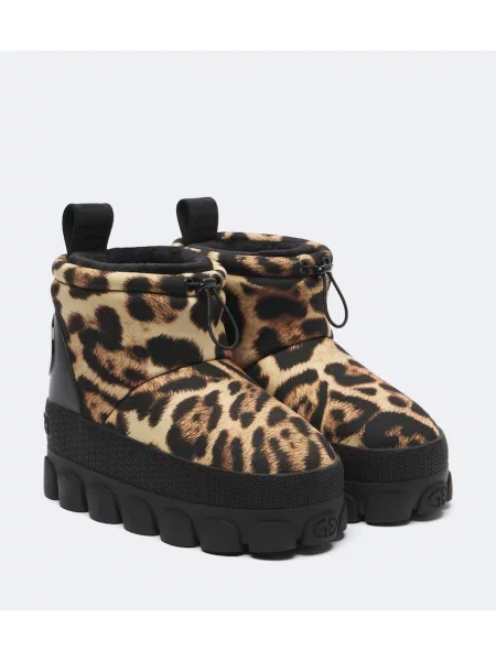 Botine Goldbergh cu imagine cu model leopard maro
