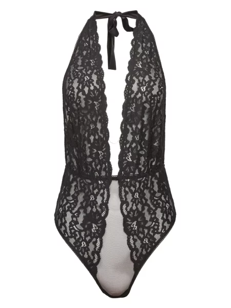 Body Fleur Du Mal transparente din dantelă negru
