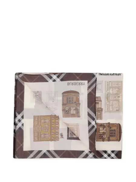 Fular Burberry de mătase cu imagine