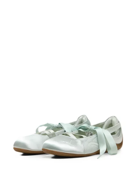 Balerini Puma din satin verde