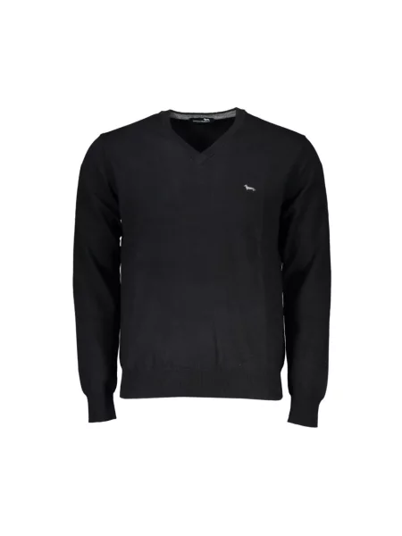 Haftowany sweter Harmont & Blaine elegancki czarny
