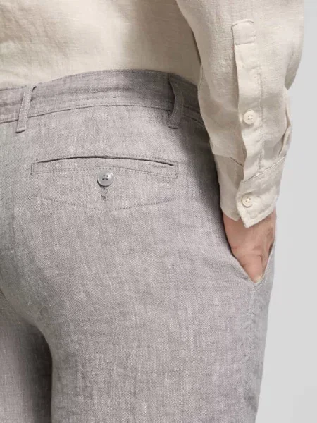 Spodnie z lnu z wiązaniem krój regular fit Mcneal