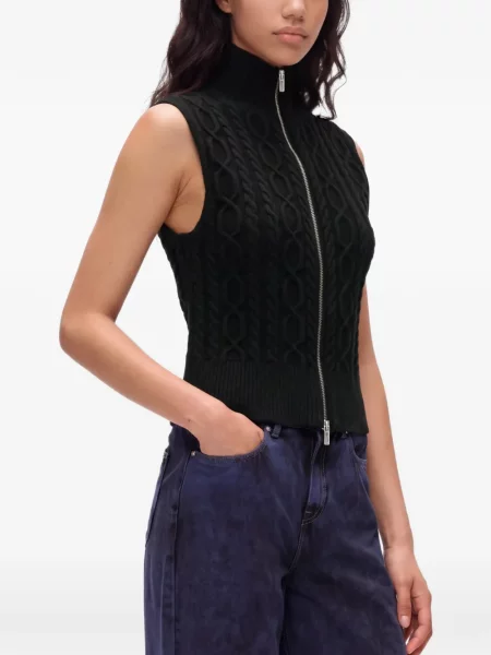 Top Karl Lagerfeld Jeans tricotate negru