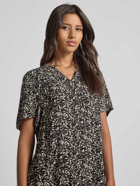 Sukienka mini o kroju oversized z czystej Tom Tailor czarna