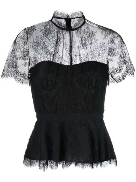 Bluzka Simkhai koronkowa z gorsetem czarna