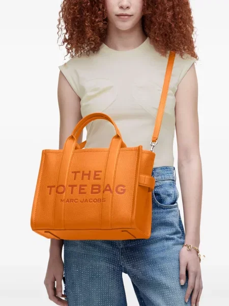 Geantă shopper Marc Jacobs din piele portocaliu