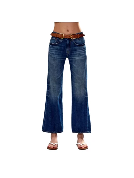 Jeansy dzwony R13 niebieskie