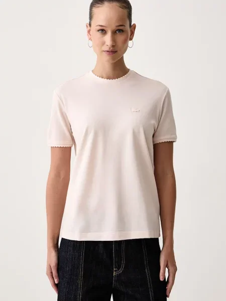 Lacoste tricou pentru femei cu lyocell roz